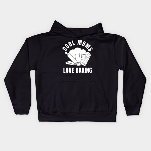 Cool Moms Love Baking Christmas Baking Crew Head Kids Hoodie by Nutrignz